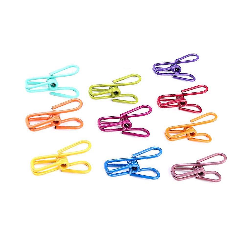 Colorful Clothesline Utility Clips for Closet 96Pcs Multi-Purpose Steel Wire