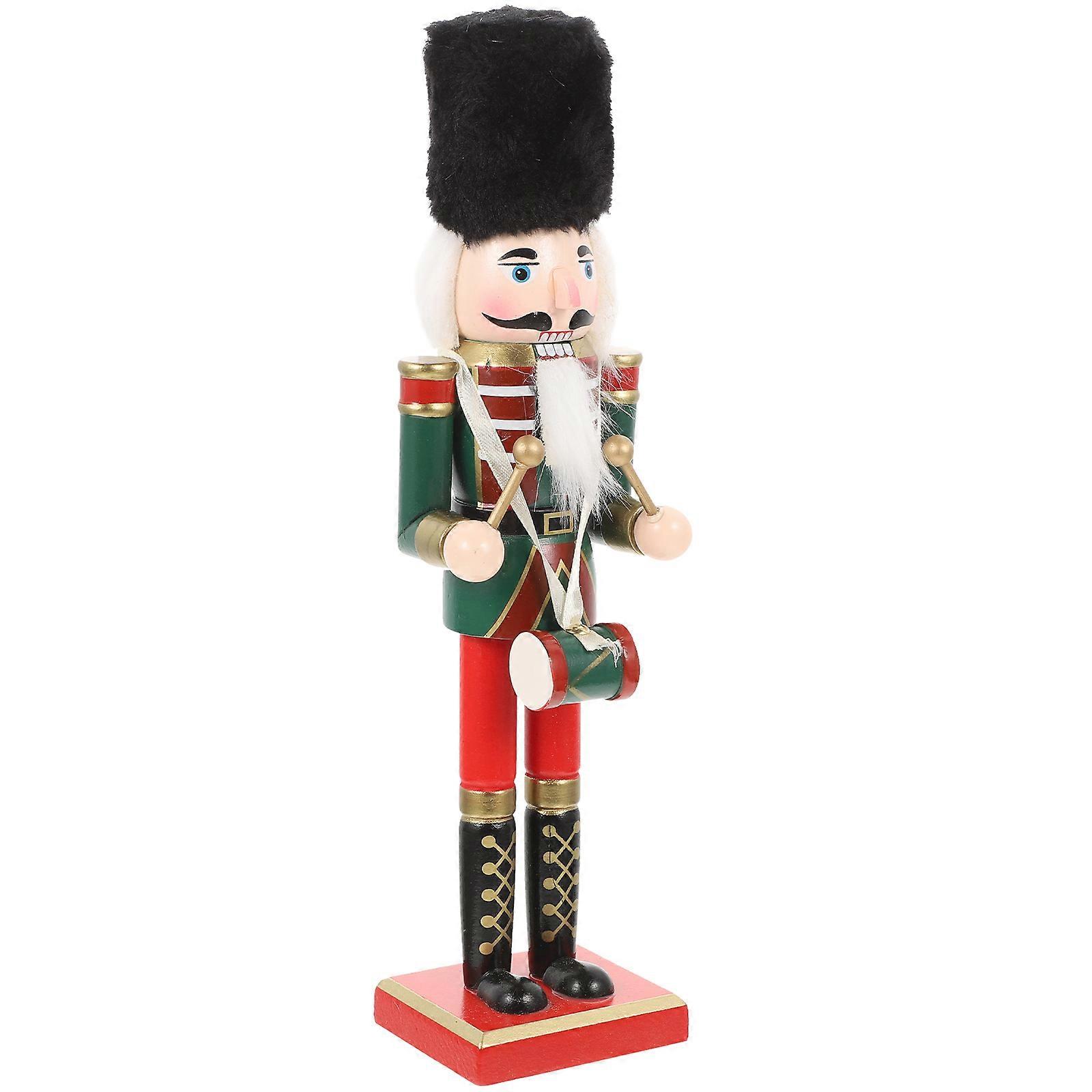 Wooden Nutcracker Christmas Decor Nutcracker Decoration 2Pcs Set