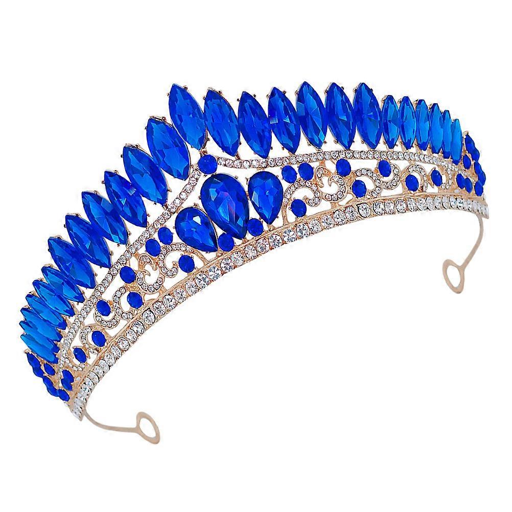 Rhinestone Tiara Crown for Bridal with Sparkly Design 5Pcs Wedding Headpiece