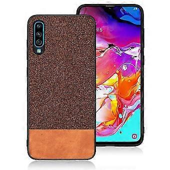 25-26 Canvas Shell Case for Samsung Galaxy A20S - Brown / Cafe