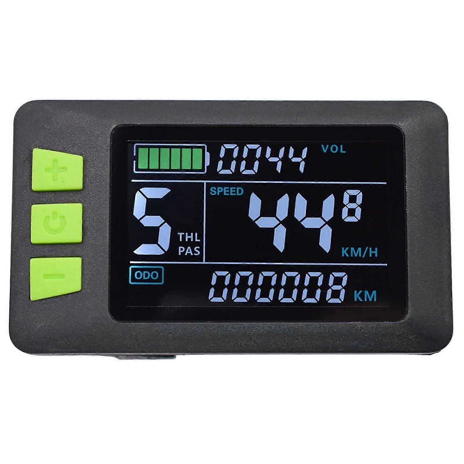 24V-60V LCD Display P3C Color Screen Meter Electric Bicycle Meter Suitable for Electric Scooter (5-core waterproof line)