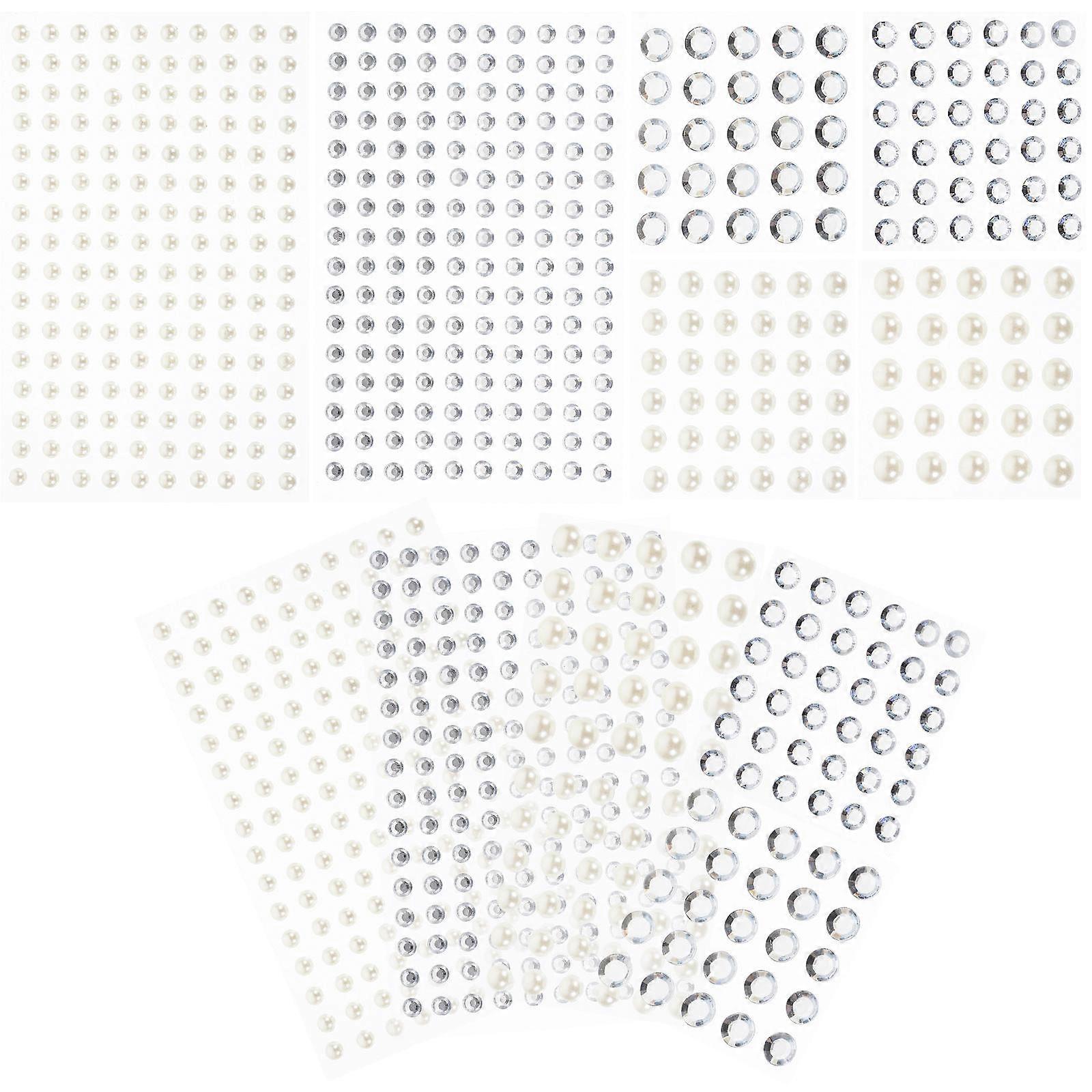 48Set Self Adhesive Hair Gems Stickers For Nail Art And Craft Making In Assorted Color For Women