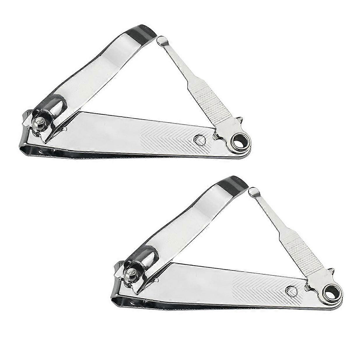 Carbon Steel Nail Clippers Set For Manicure Trimming Portable Tools For Home Use And Daily Life 2Pcs Compact Shape