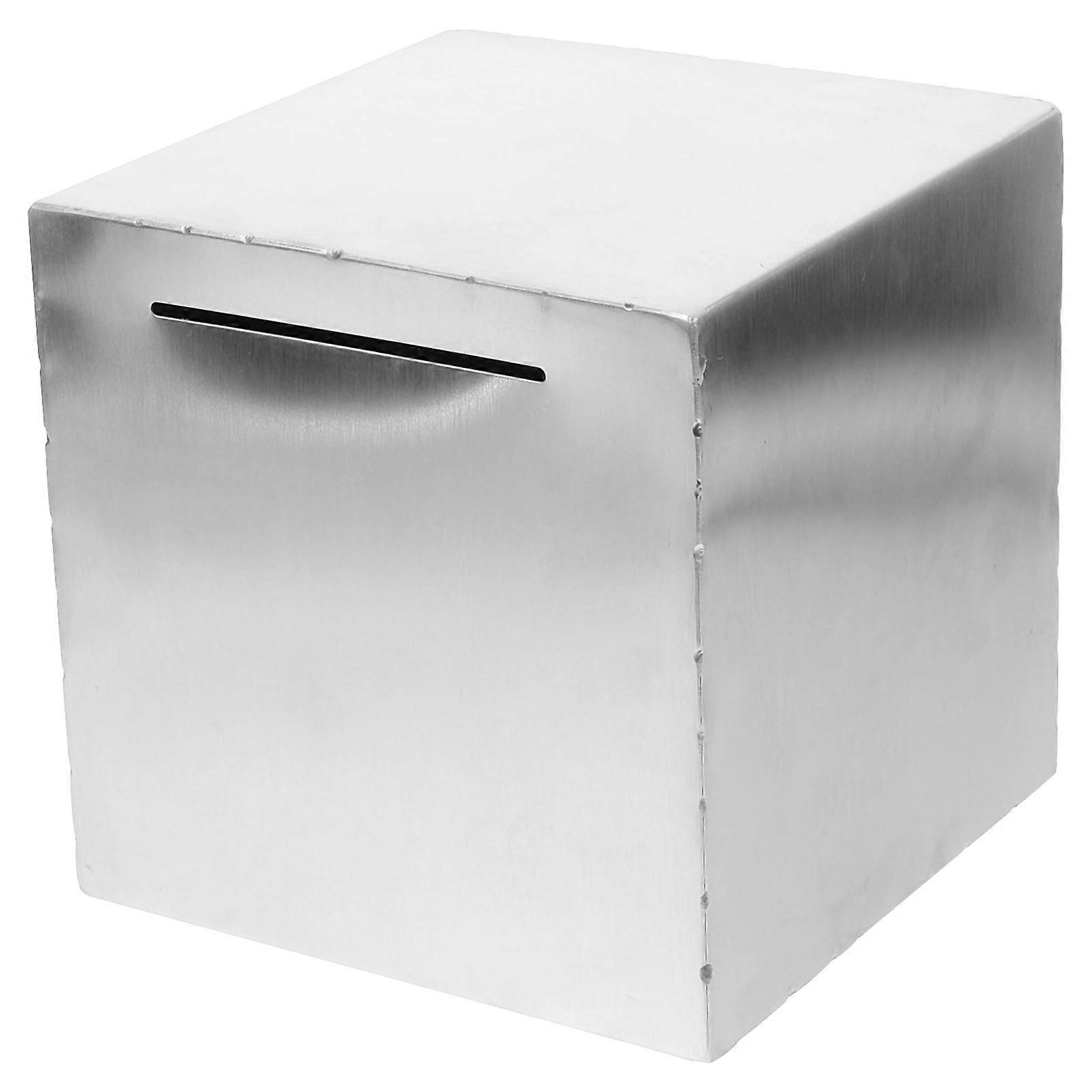 Money Saving Box Stainless Steel for Saving Use 2Pcs Orange Piggy Bank