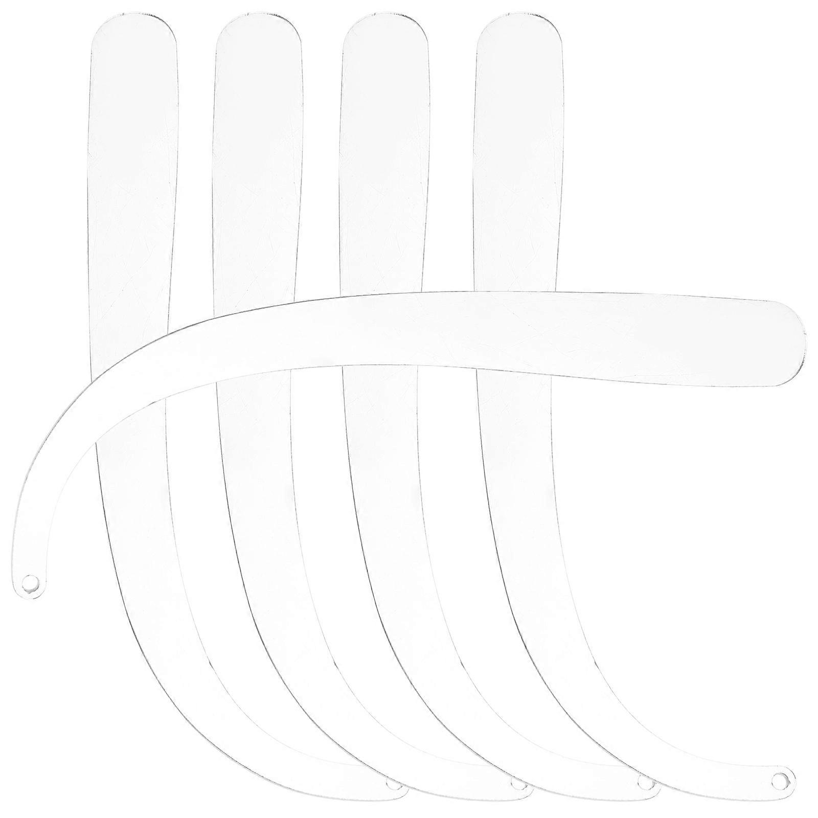 Transparent Acrylic Earring Sticks Bend-Shape Display with 10Pcs