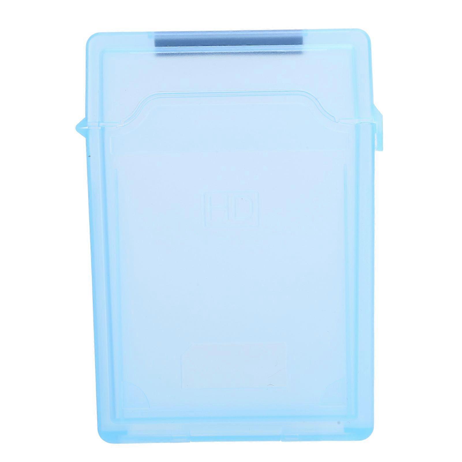 2.5in Hard Disk Storage Box ABS Material HDd SSD Dustproof and AntiStatic Protection Case(Blue ) (Not Inclube Hard Disk)