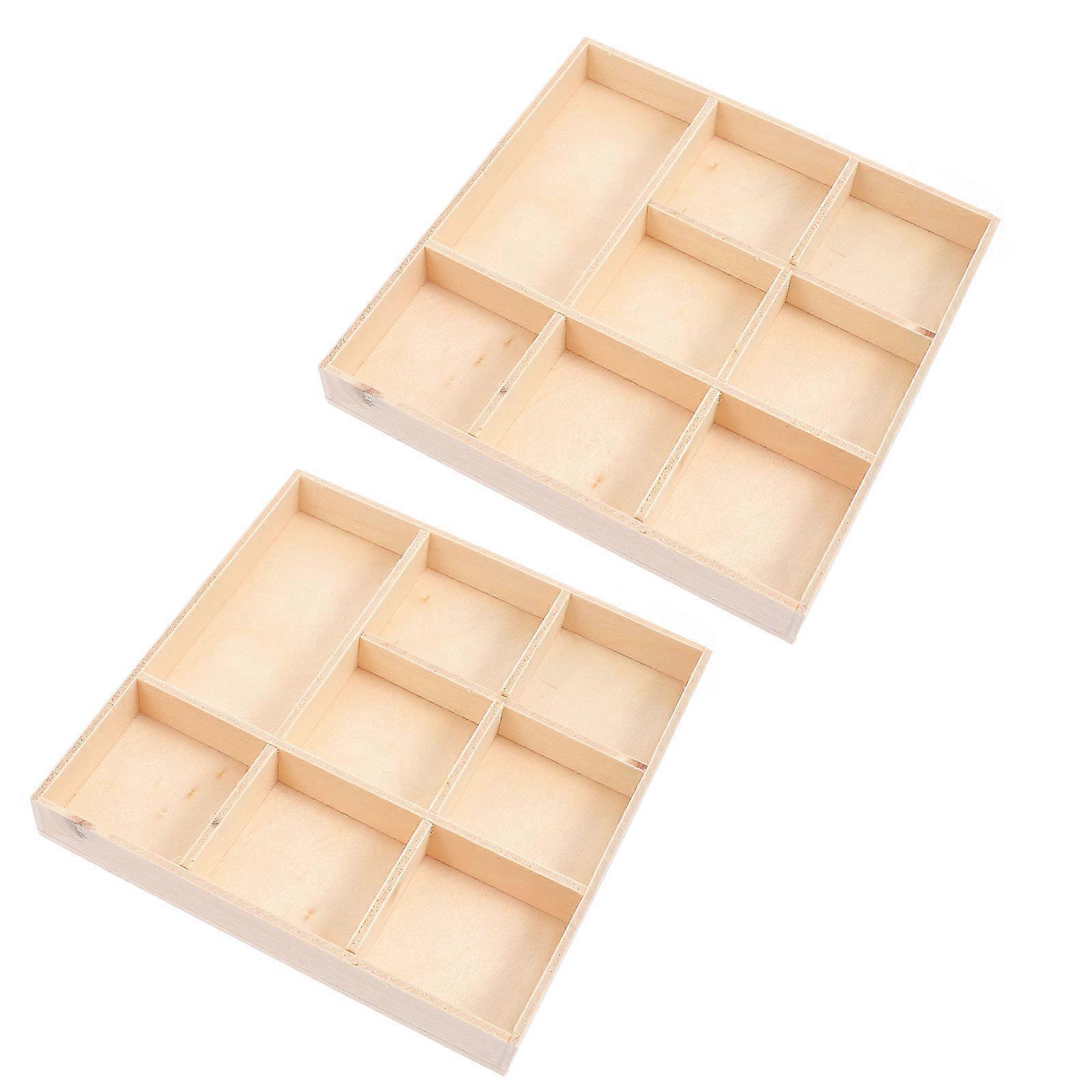 Wooden Storage Boxes 2Pcs Decorative Boxes For Home Owners Suitable For Christmas Festival Durable And Practical