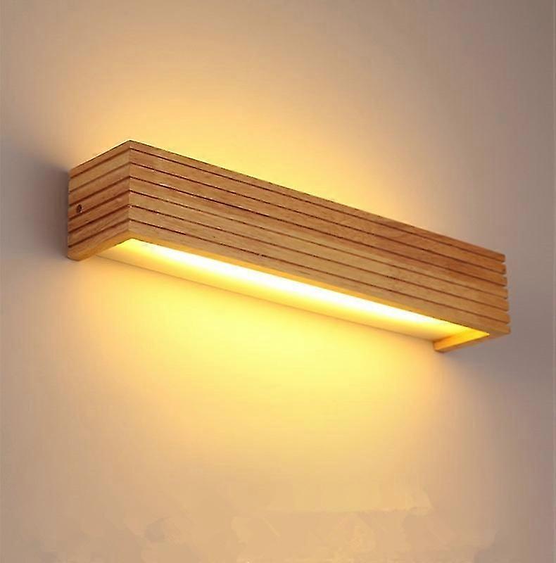 Lâmpada de parede de madeira maciça LED Lâmpada de cabeceira para quarto Lâmpada de parede para corredor