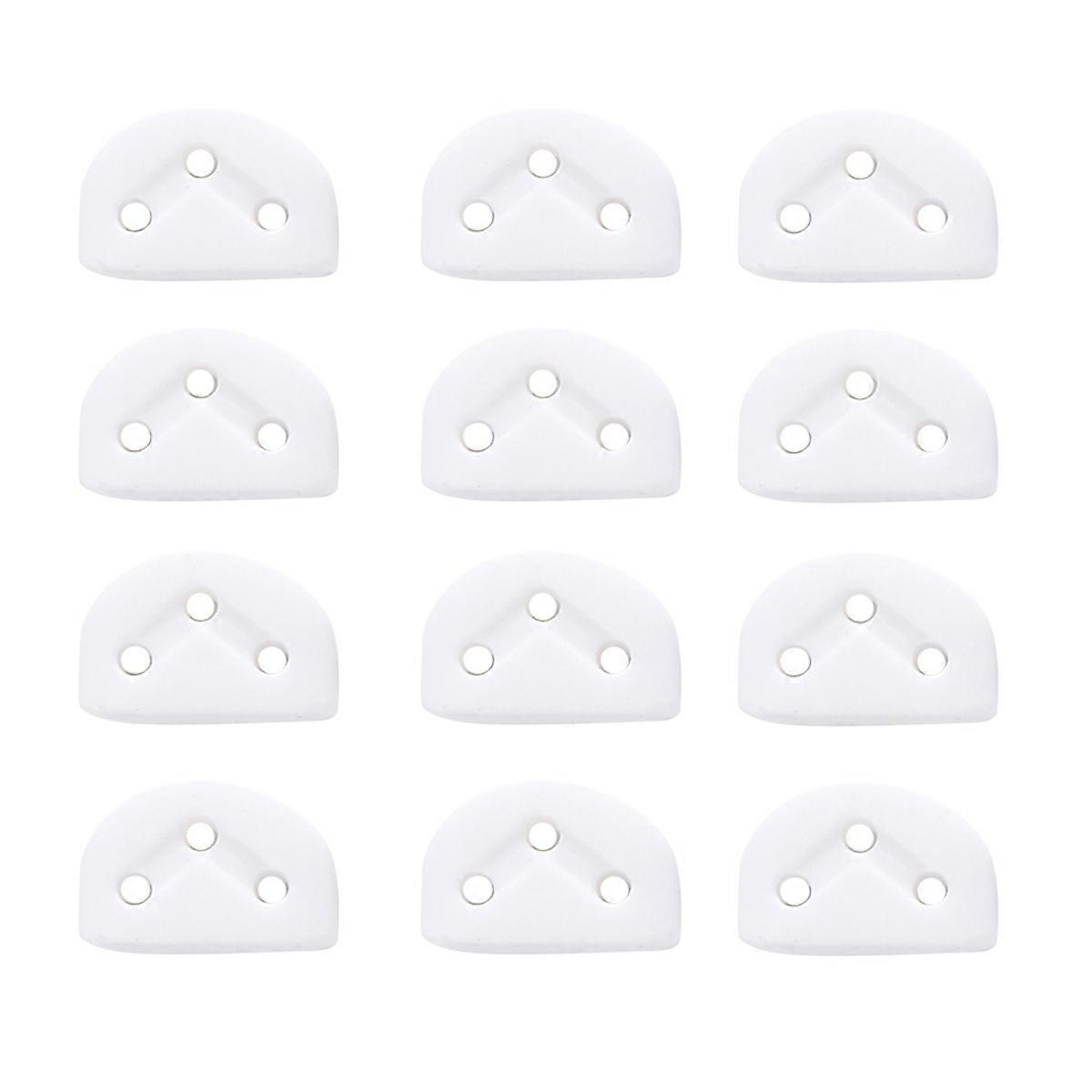 12Pcs Classical Guitar Rollers String Locks Nut Block Clamp, White