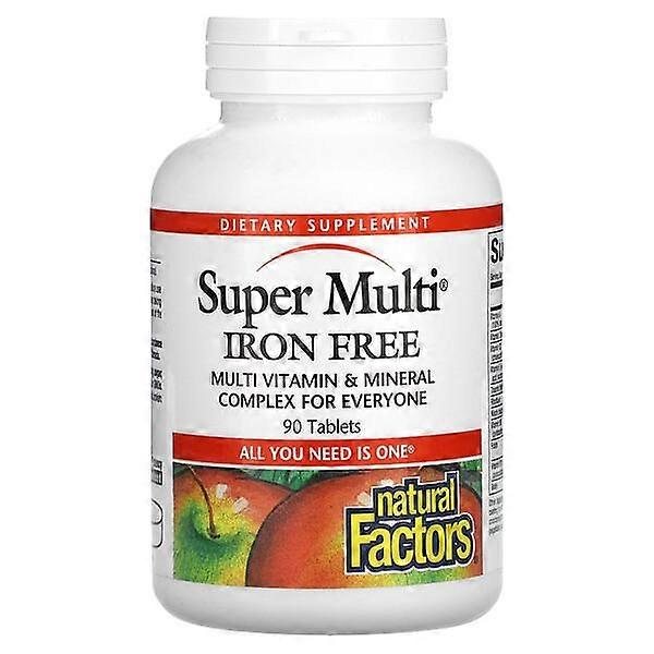 Natural Factors, Super Multi, Iron Free, 90 Tablets