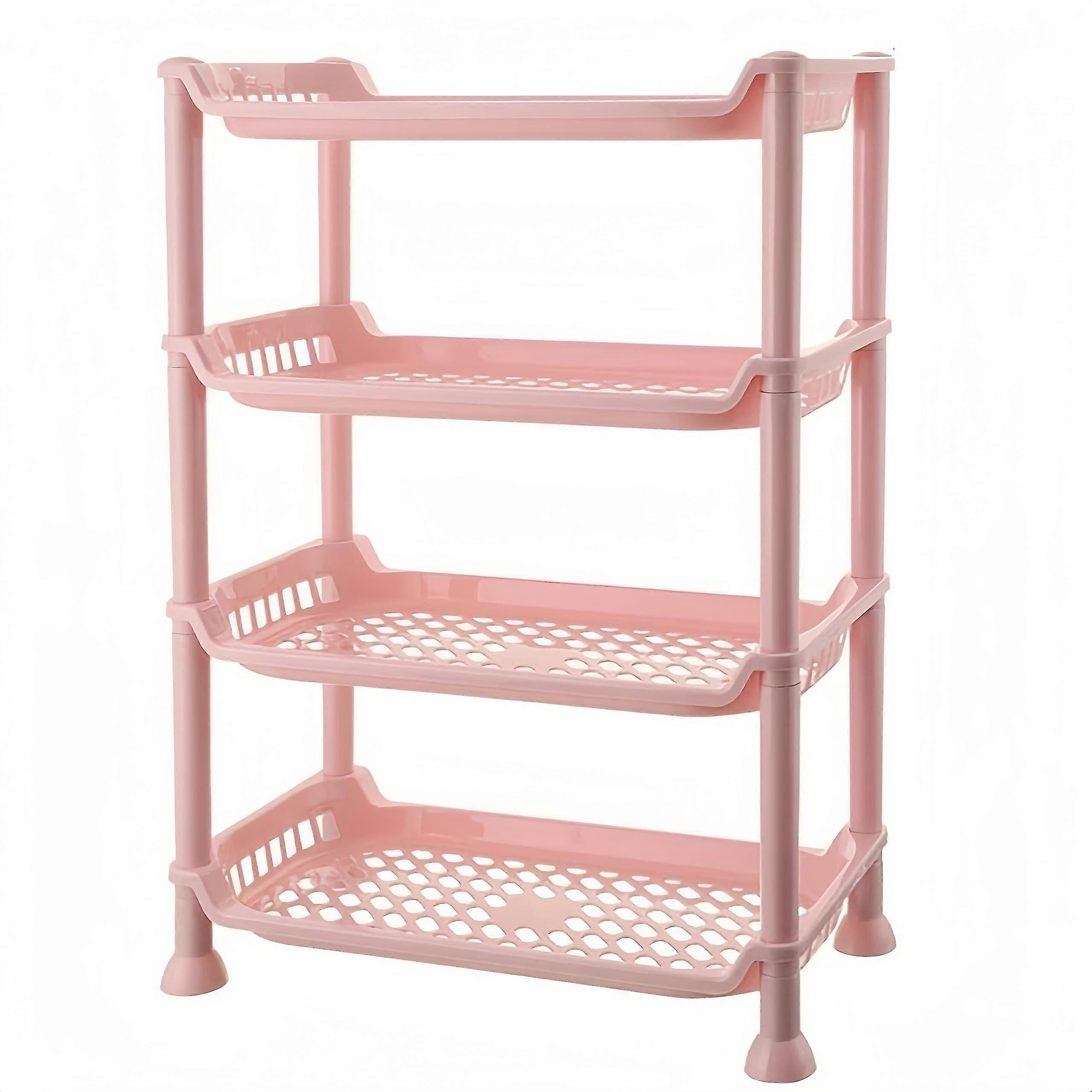 Pink 4 - Tier Standing Shower Caddy Organizer