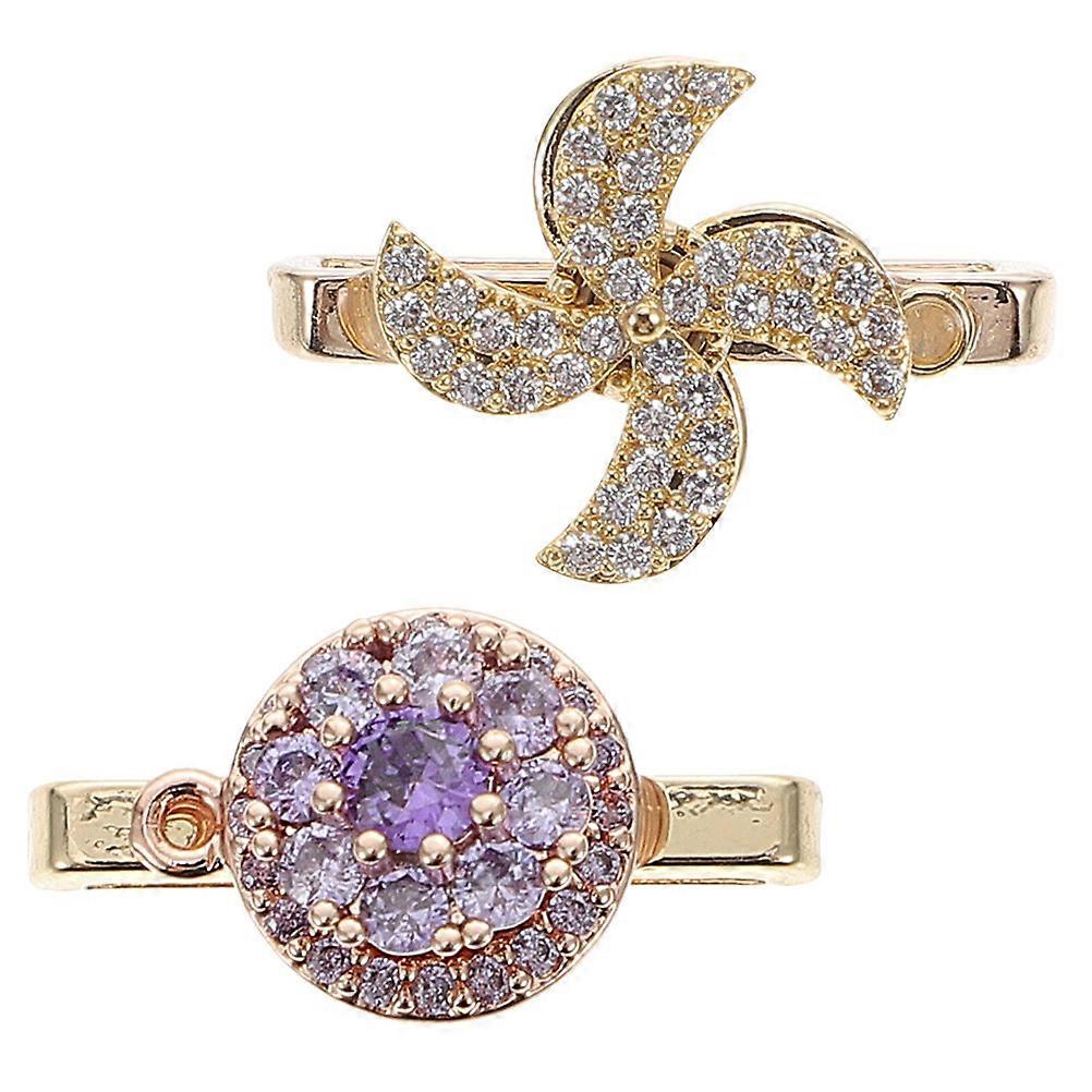 Rotary Band Charms 2Pcs Assorted Color Metal Watch Charms for Decor Easy Slide-on