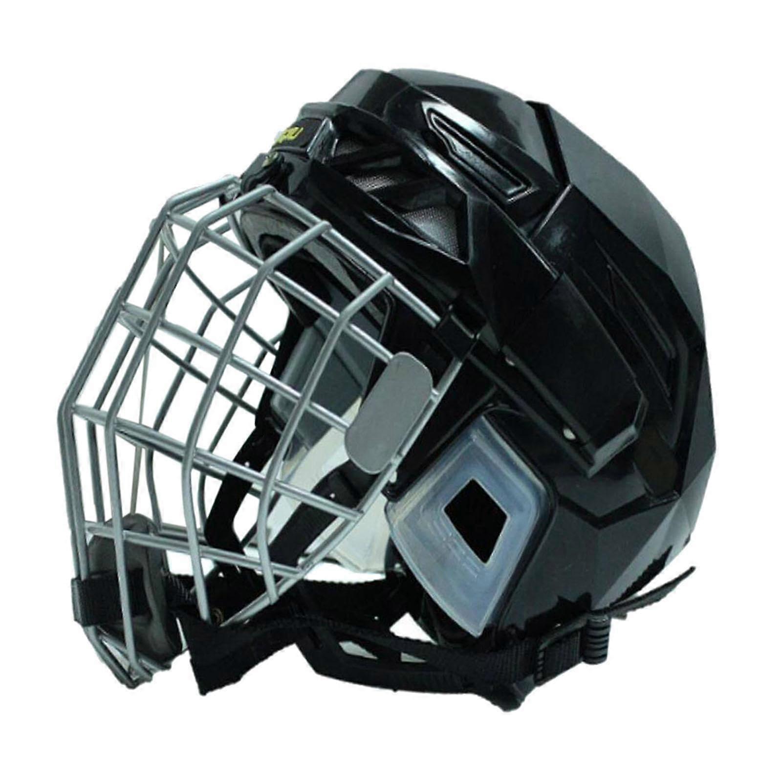 Hockey Helmet Black With Chinstrap Ice Skate Helmet For Training And Competition Size S