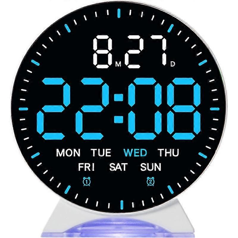 Multifunctional Digital Clock with Night Light Multiple Brightness Settings HD Display Modern Design for Home Office Gift