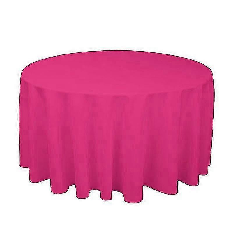 Polyester Round Tablecloth in White/Black/Red/Blue/Gold for Home Decor - 1pc
