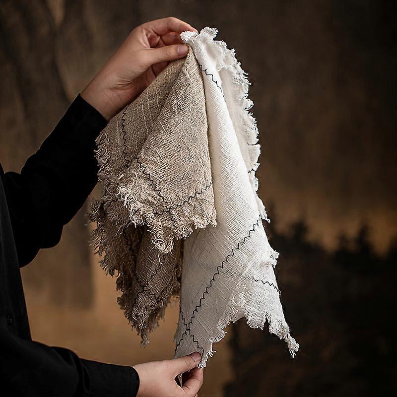 Sets de table en coton et lin, serviettes à café et style occidental, 2 pièces