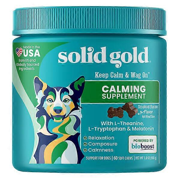 Solid Gold, Keep Calm & Wag OnÃÂ¢ÃÂÃÂ¢ Calming Supplement, For Dogs, Smoked Bacon, 60 Soft Chews, 3.8 oz (108 g)