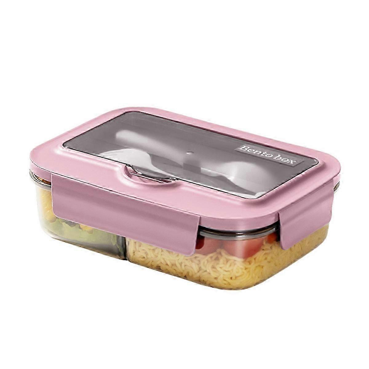 1pc Portable Lunch Box, Nordic Style Insulated Food Container, Divided Meal Storage with Compartment