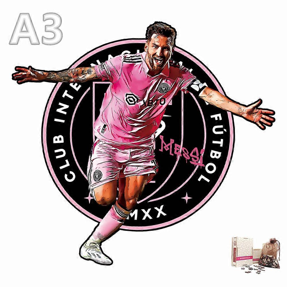 פאזל עץ עם שחקן כדורגל, פאזל חיות, צעצועי יצירה מעץ לילדים, פאזל עץ מסתורי וחמוד למבוגרים