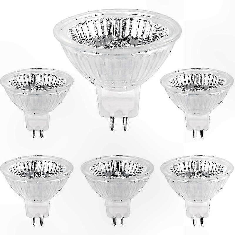 Halogen Bulbs GU5.3 Base, 12V 50W, 6 Pack
