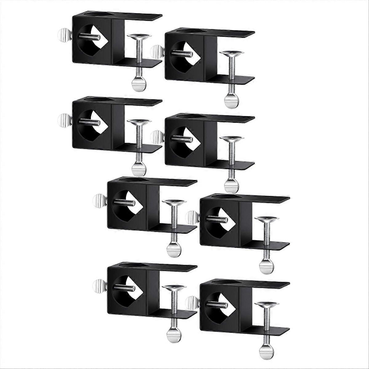 8 Pack Deck Torch Clamp Mounting Part Porch Rail Clamp Universal Pole Mount Bracket for Railings Pos