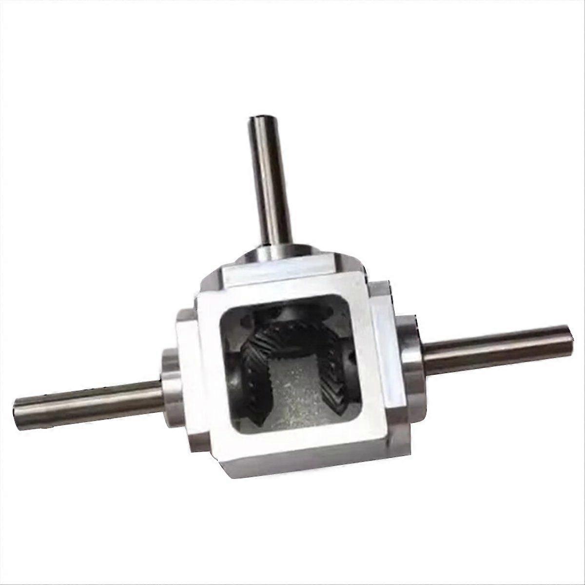 1:1 Commutator Right Angle Drive 1M 20T 8MM Spiral Bevel Gear Reducer Reverse Dual-Output