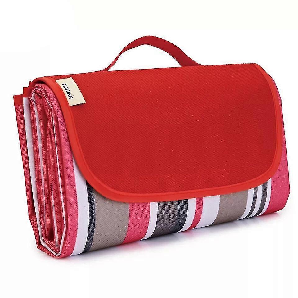Machine Washable Lightweight Picnic & Beach Blanket Rug Handy Mat Tote Plus Thick Dual Layers Wate-resist
