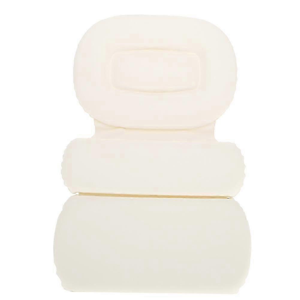 3-Panel Comfortable Bathtub Pillow Neck Cushion with Suction Cups