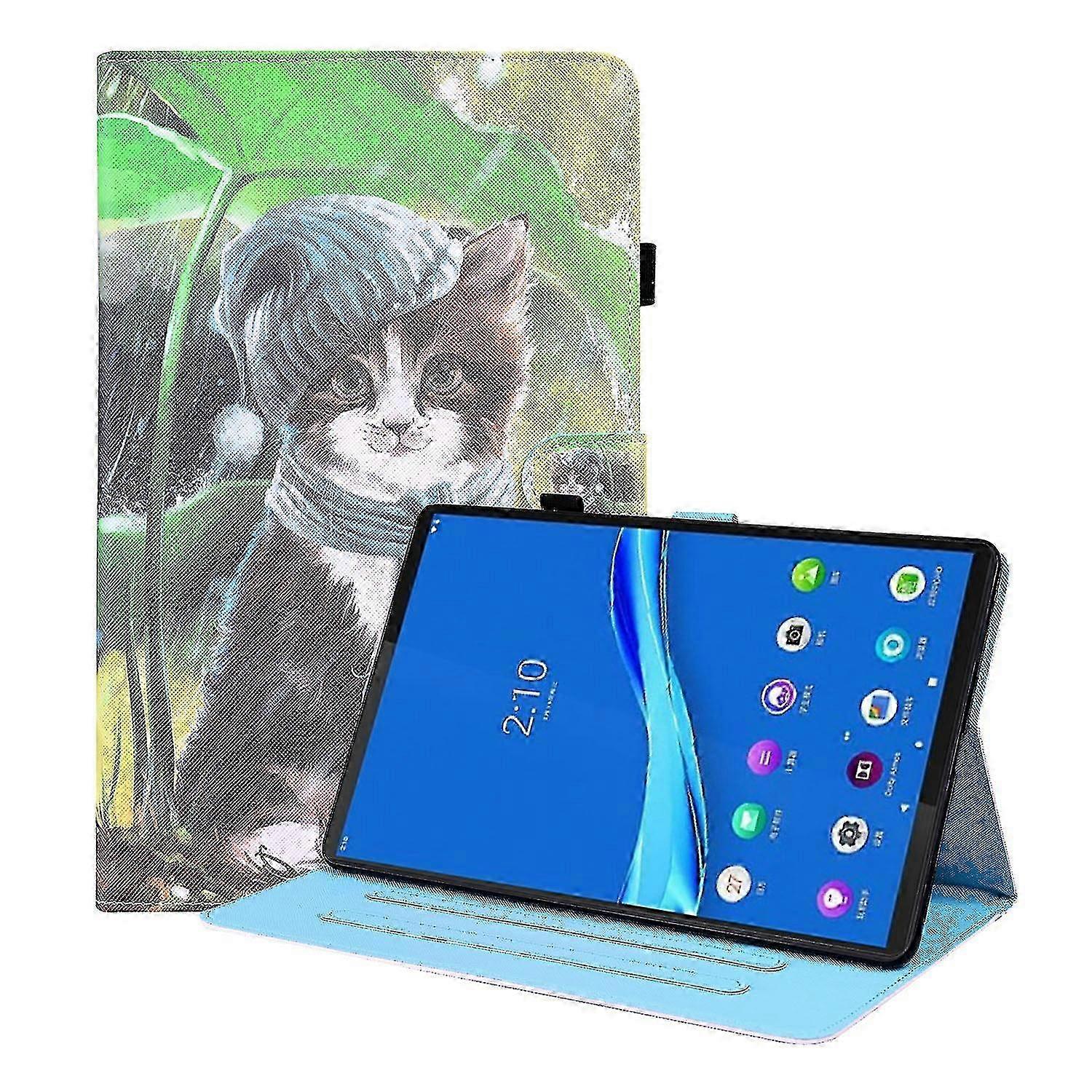 For Lenovo Tab M10 Plus X606F with Pencil Holder Auto Sleep/Wake Function PU Leather Smart Cover New-Arrival