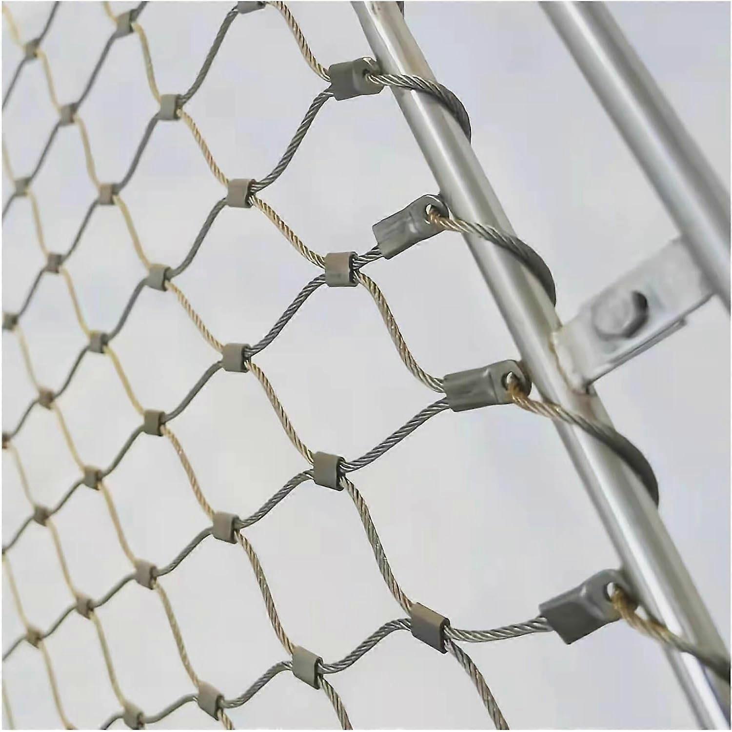 304 Stainless Steel Wire Rope Netting, Flexible Rope Mesh, Bird Cage Net, Balcony Fall Protection Fence, 2.5m X 1m