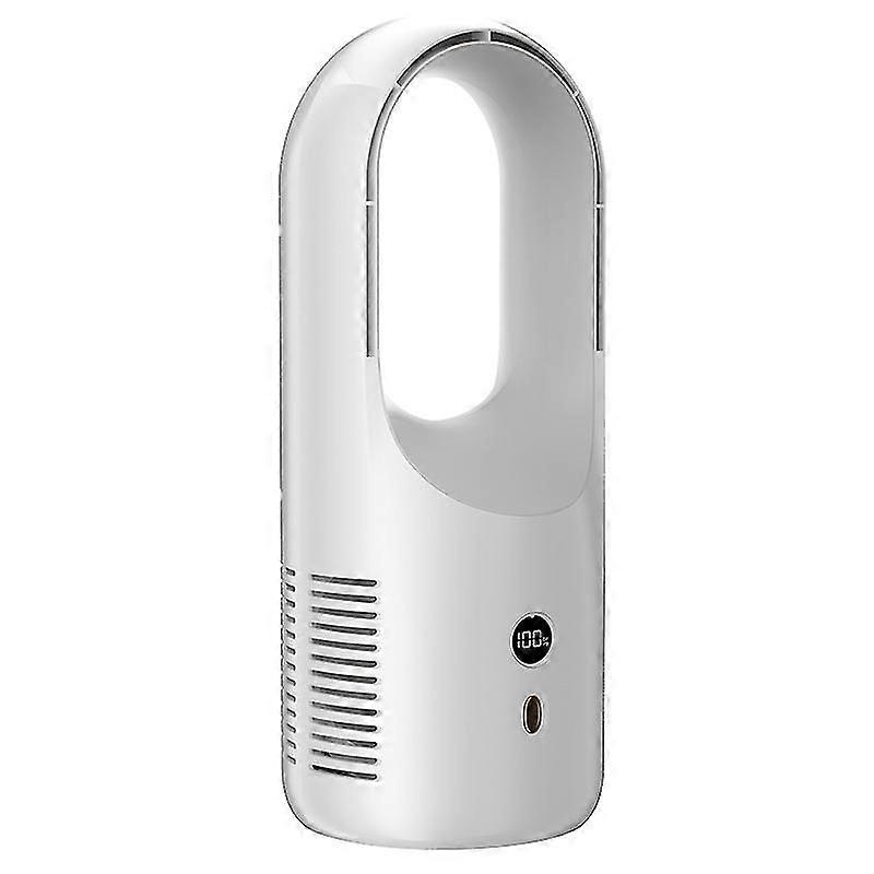 Desktop Leafless Fan Mute Wireless Circulation Fan Home Usb Charging Digital Display Large Wind