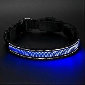 Collare per cani con luce a LED, collare di sicurezza lampeggiante ricaricabile e impermeabile per cani che camminano di notte, luci fosforescenti per animali domestici