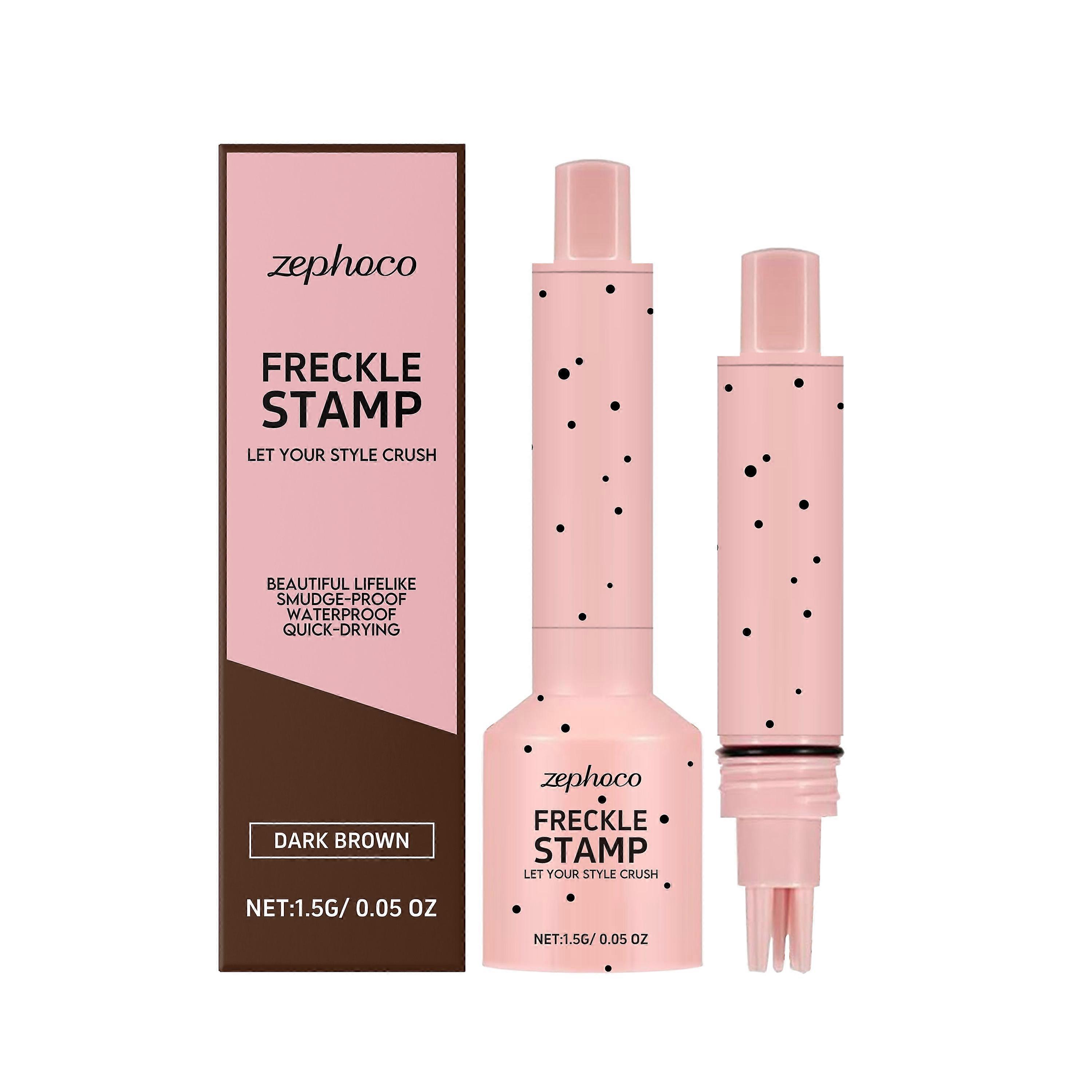 zephoco Dark Brown Facial Freckle-Like Stamp Pen, Quick-Drying, Portable, Matte, And Suitable For Makeup