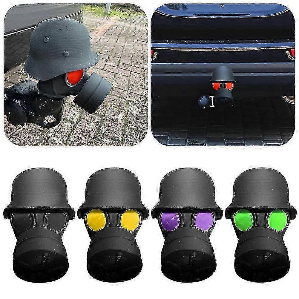 Täcklock för dragkrok, i gasmaskhjälmform, skyddar dragkroksskydd från damm lera snö bil dekoration 2025