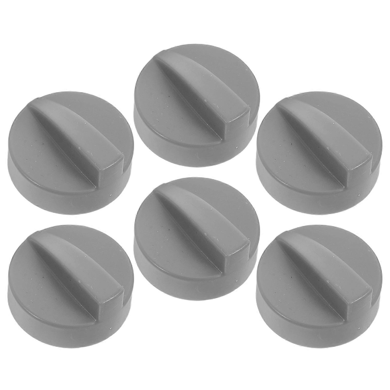 Kitchen Toy Stove Knobs for Roleplaying with 6Pcs Universal Replacement Set Grey