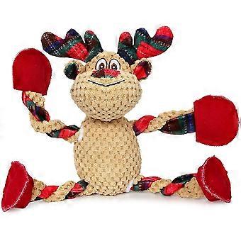 IOKHEIRA Christmas Squeaky Dog Toy, Plush Toys for Chewing Dogs, Interactive Toys for Puppies, Small, Medium and Large Dogs