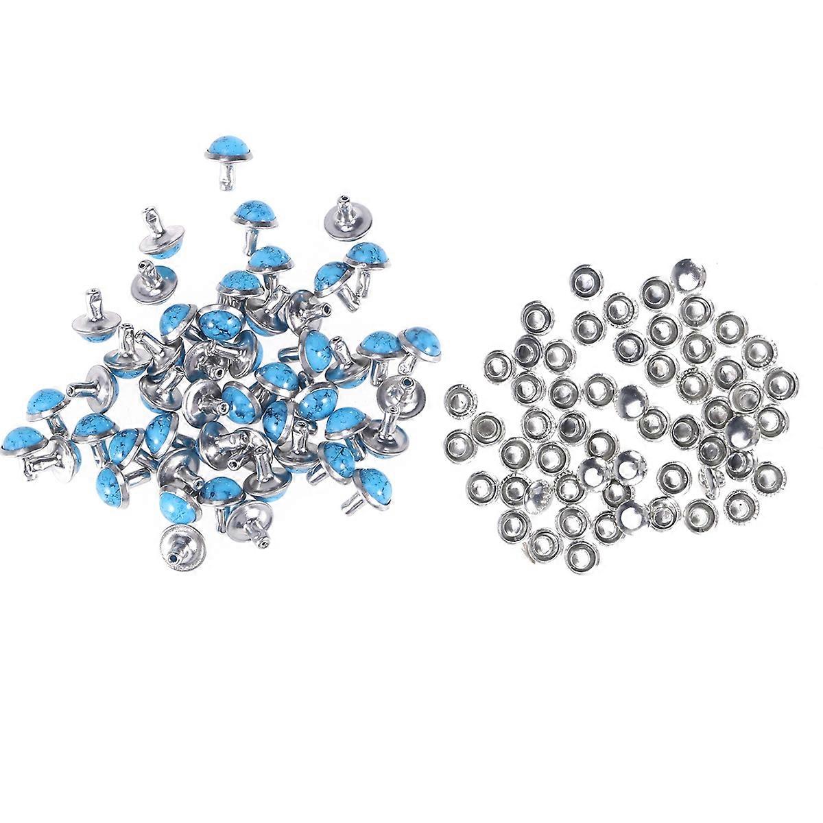 50Pcs Turquoise Rivets Plastic Rivet DIY Accessory for Handmade Decoration