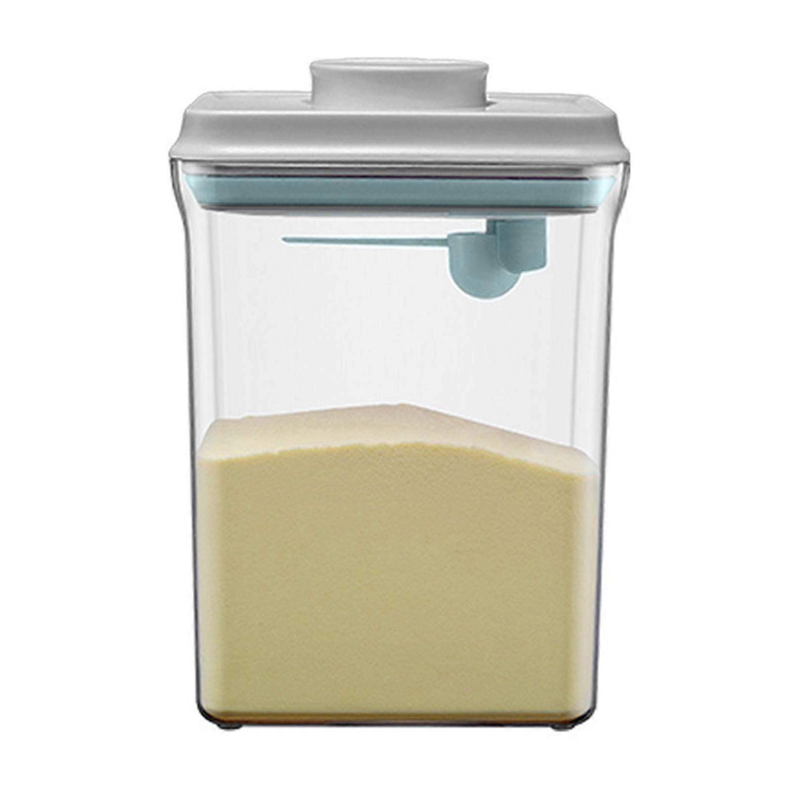 Multi Purpose Powder Storage Container Baby Feeding Accessories With Ergonomic Button Lock And Anti Spill Technology Multicolor