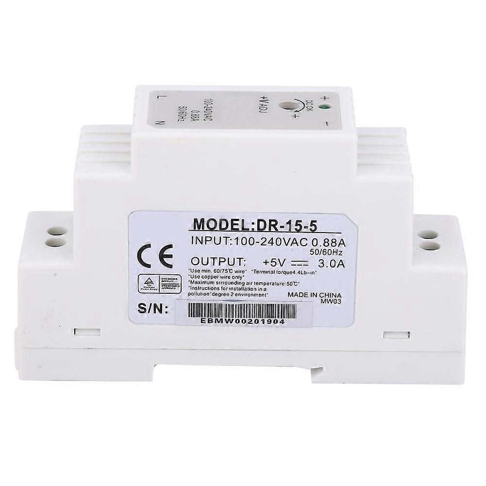 DR-15-5 DIN Rail Single Output Switching Power Supply 15W 5V 3A