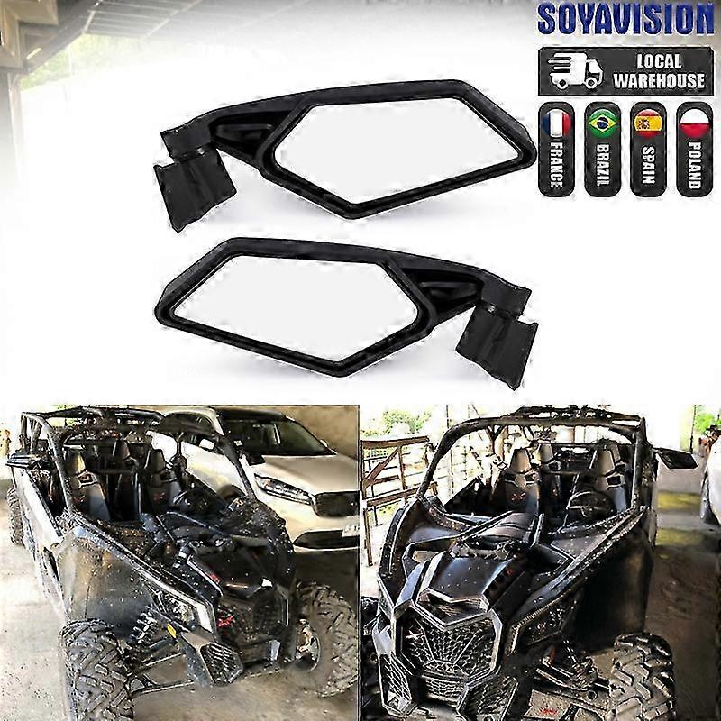 Adjustable rearview mirrors for Can Am Maverick X3, left & right