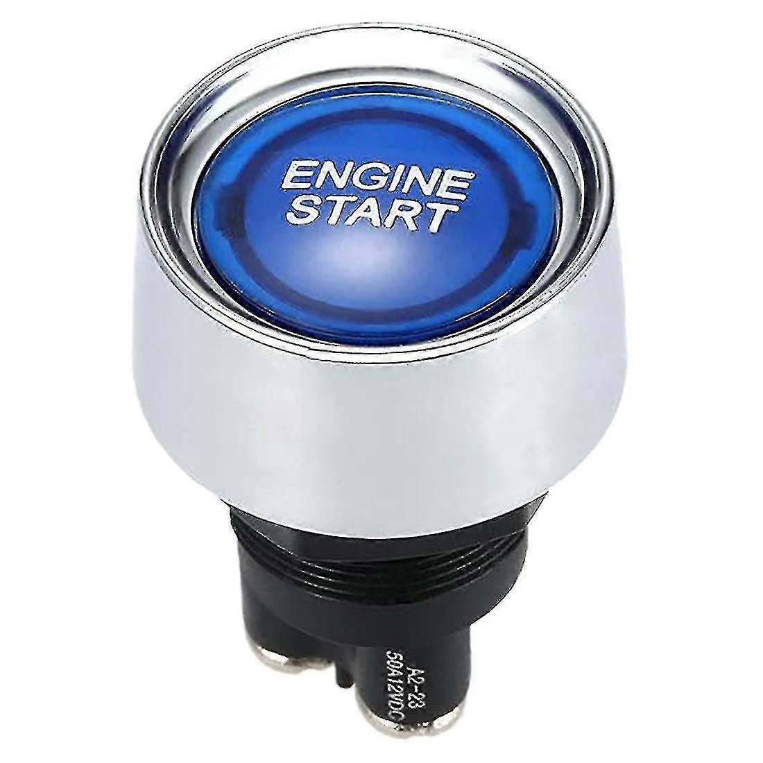 Engine Button Car Dc 12v 24v Blue Car Start Engine Button Light-blue