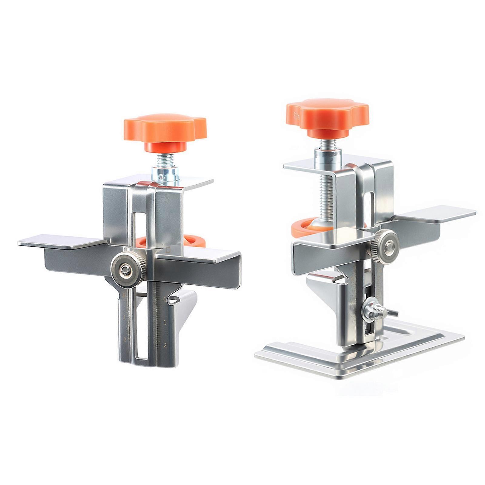 Sturdy Stainlesses Steel Cabinet Door Installation Jig with Adjustable Support Arm for Easy and Practical Positioning Multicolor