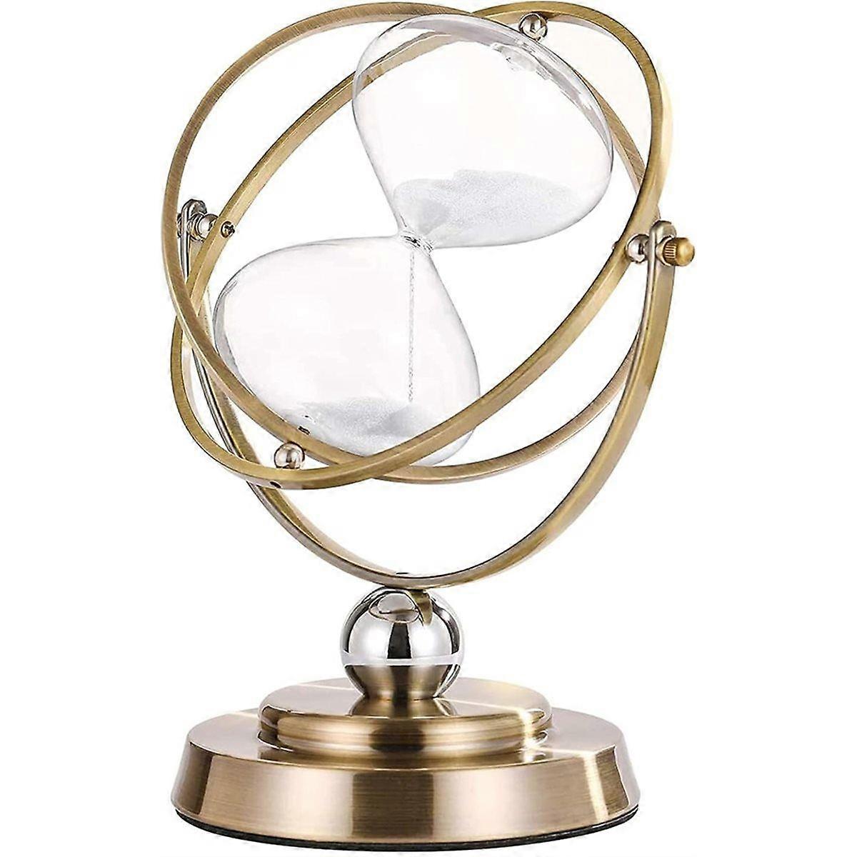 Hourglass Sand Timer, Hourglass Timer 60 Minutes, Large Metal 720 Rotating Hourglass, for Office D