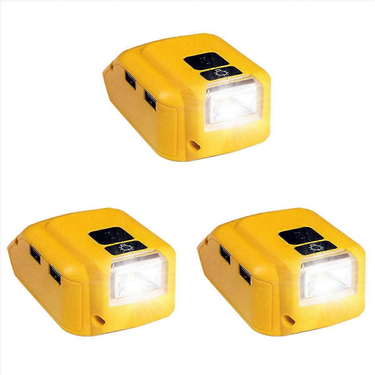 3X DCB090 Battery Adapter Converter Battery Power Source with Dual USB for 20V Max 18V Lithium-Ion B