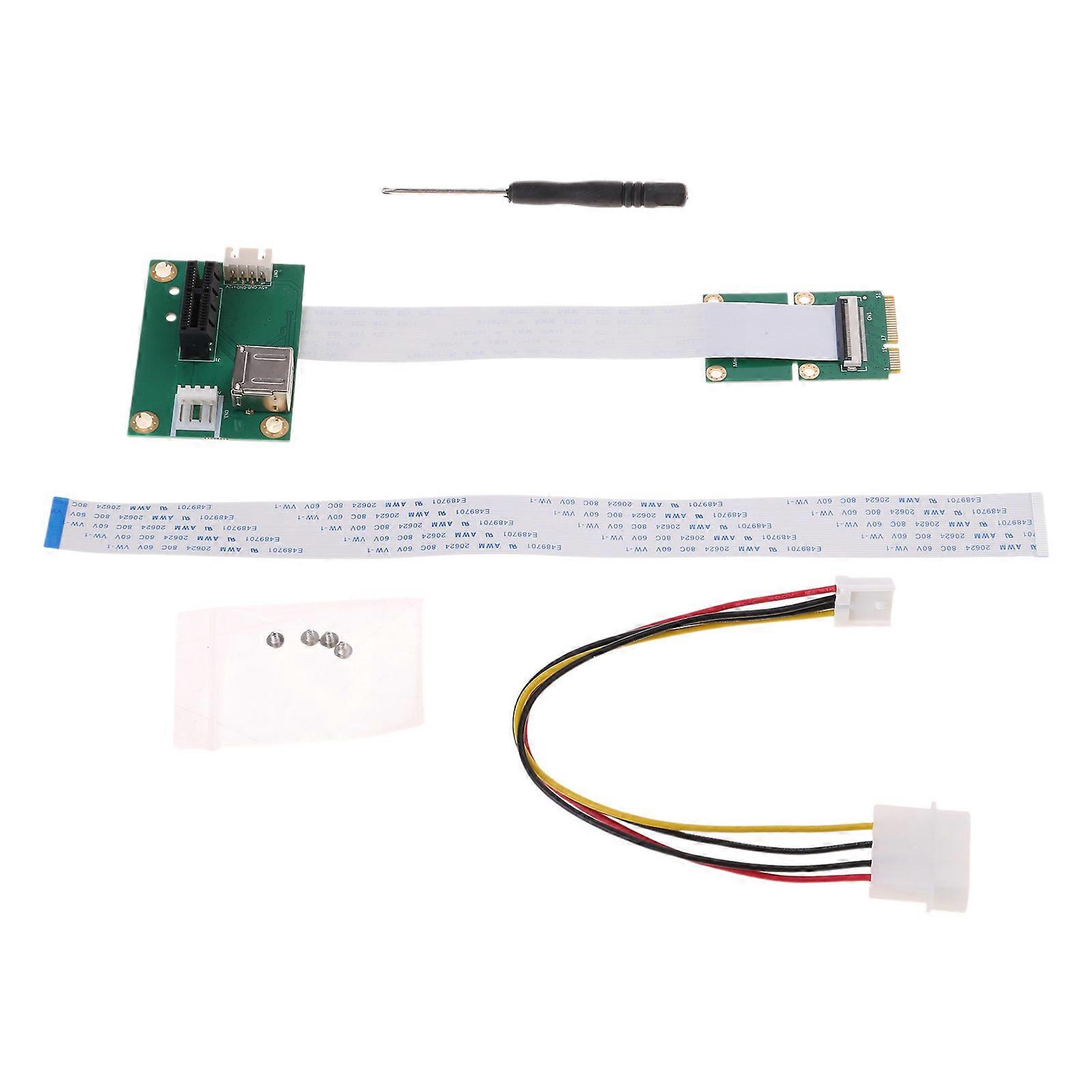 High Speed Mini PCIe to PCIe 1X Adapter Cable for Desktop Computers Multicolor