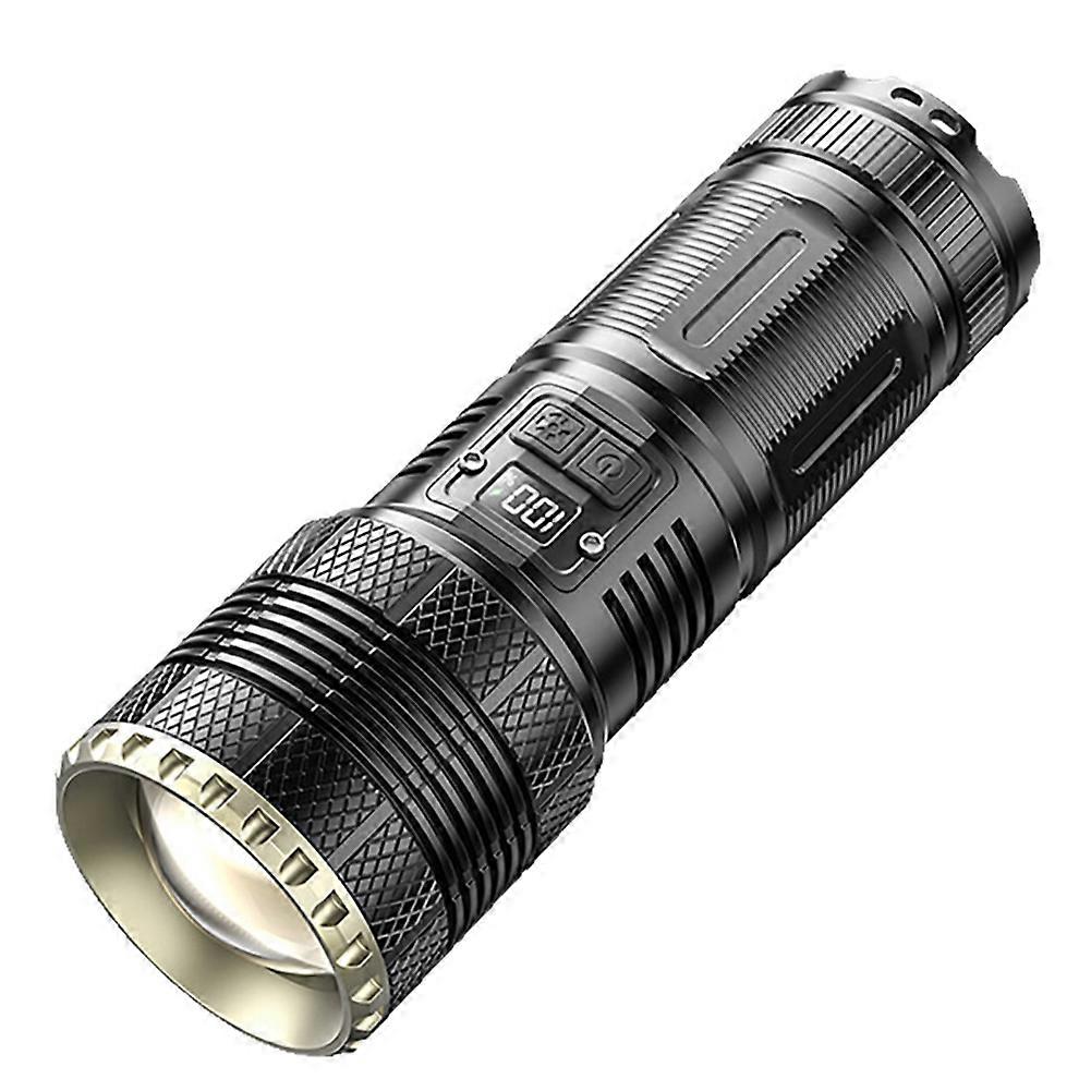 1000M LED Flashlight Zoomable USB C Rechargeable Flash Light Power Flashlights Zoom Lantern Zoomable