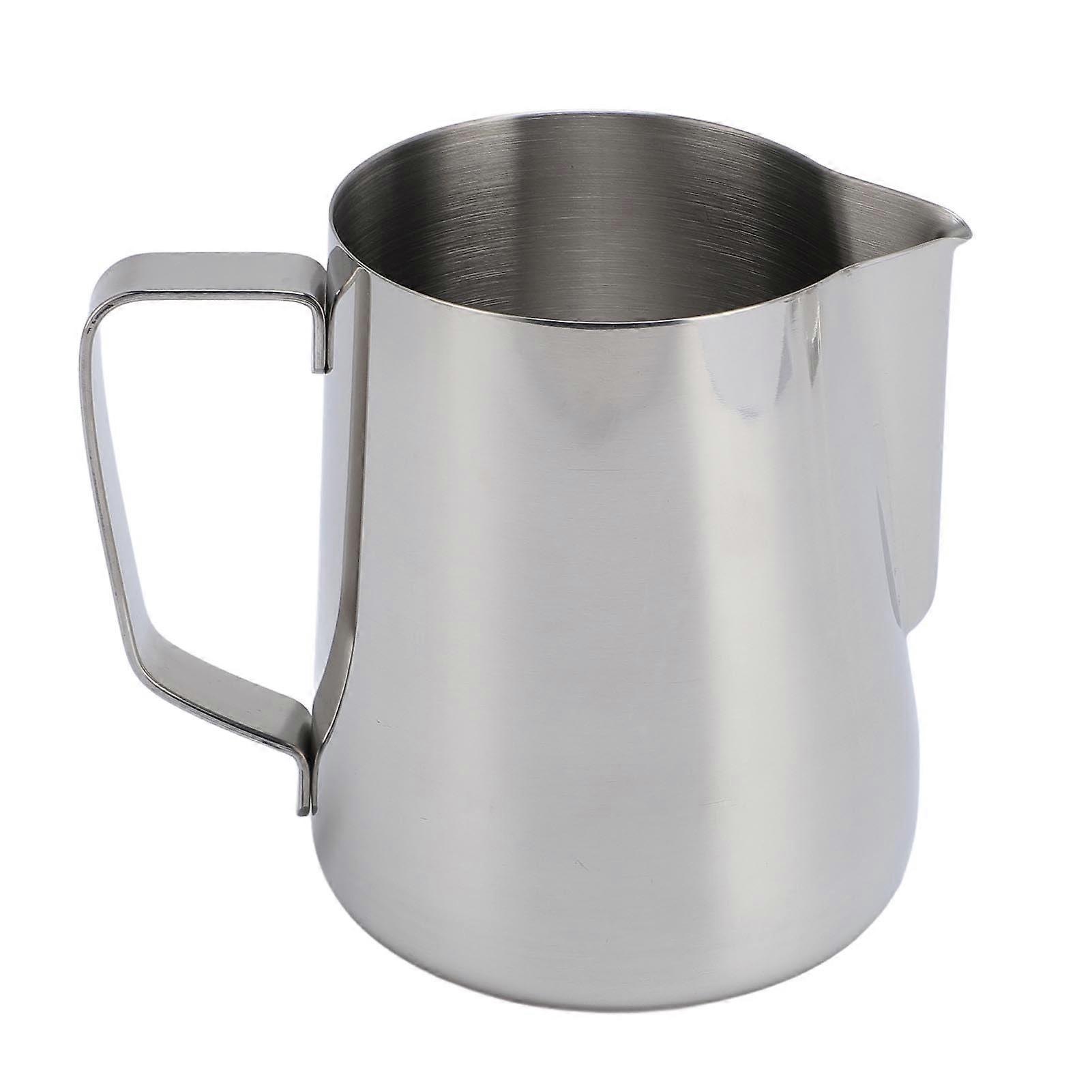 600ml Stainless Steel Milk Frothing Pitcher with Precision Pour Spout for Professional Latte Art Ref: 3194
