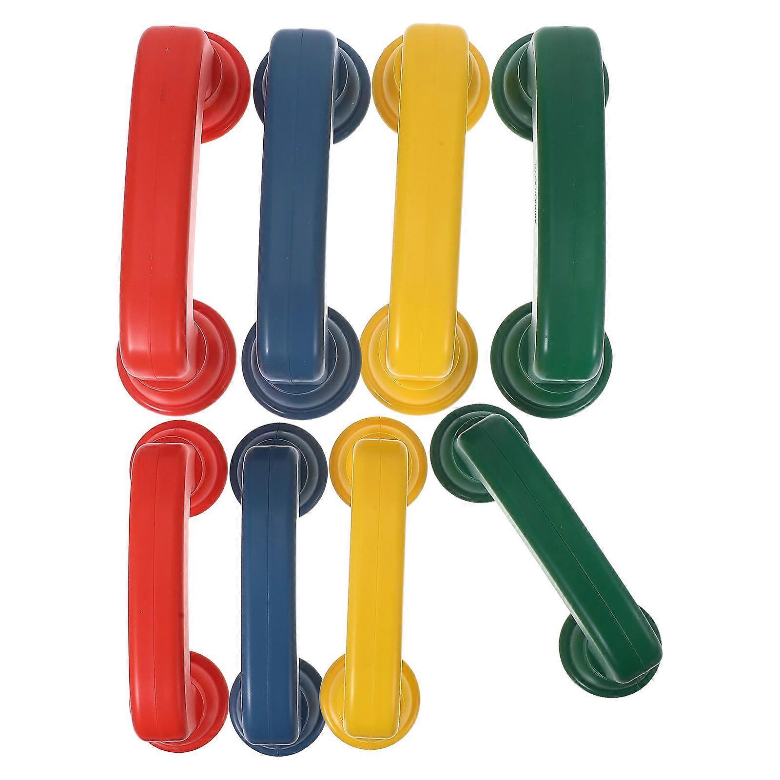 Children's Telephone Handset Simulation Toy for Language Practice 8Pcs Plastic Assorted Color