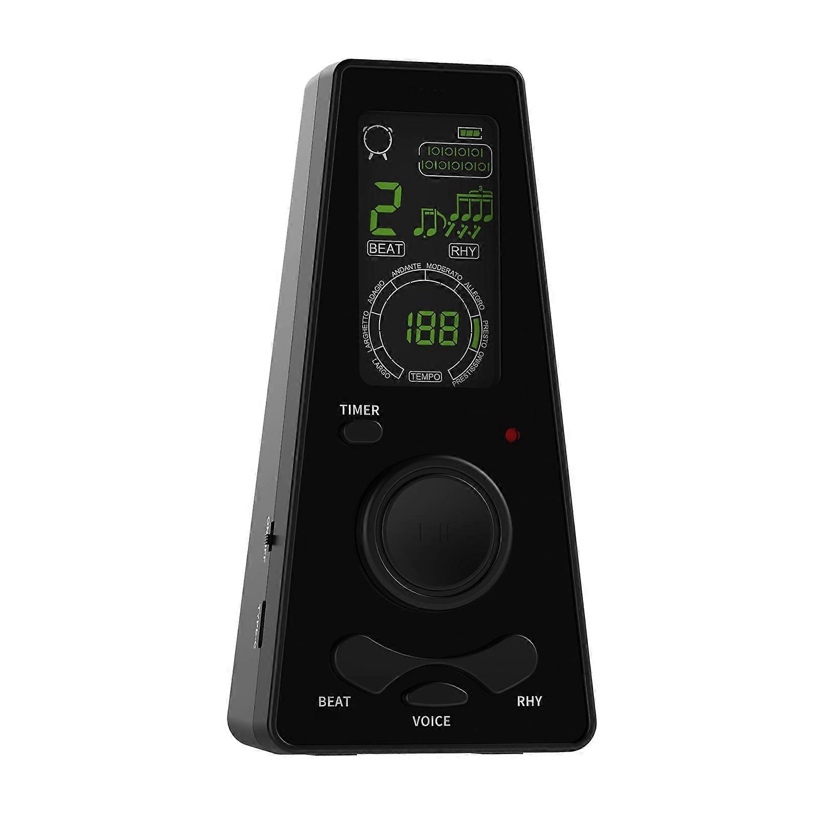 GoolRC Metronome with Timer, Compatible with Piano Violin Drum, Beat Speed Adjustable, Battery or USB Cable Powered