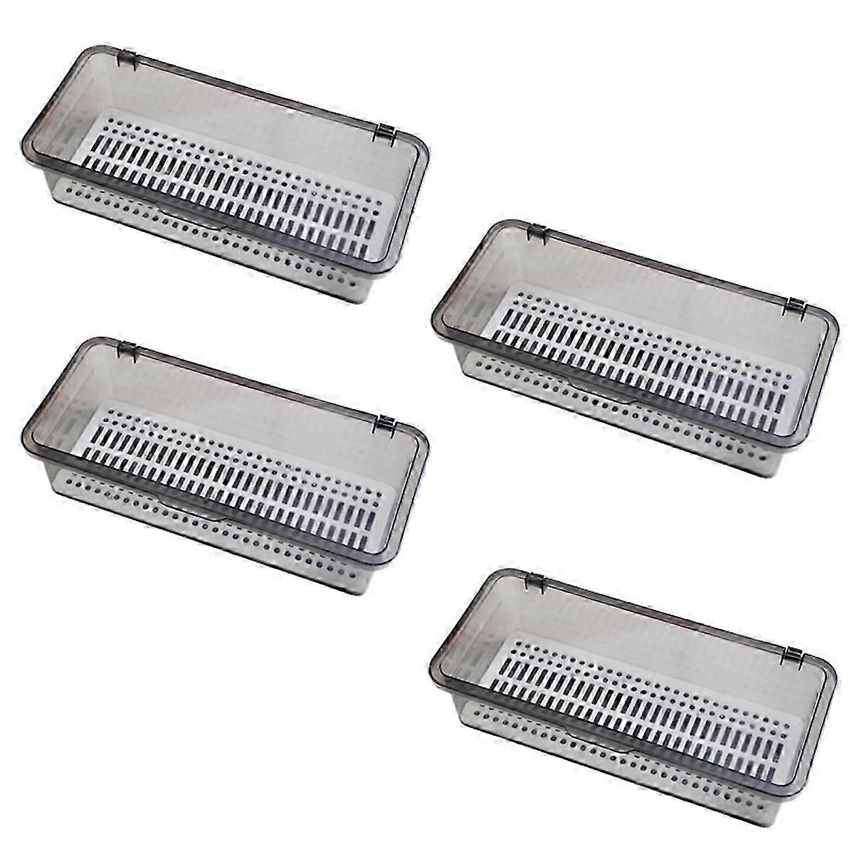 Kitchen Bowl and Chopsticks Storage Box Cosmetics Storage Gray